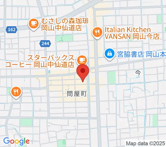 グレースハープ岡山店の地図