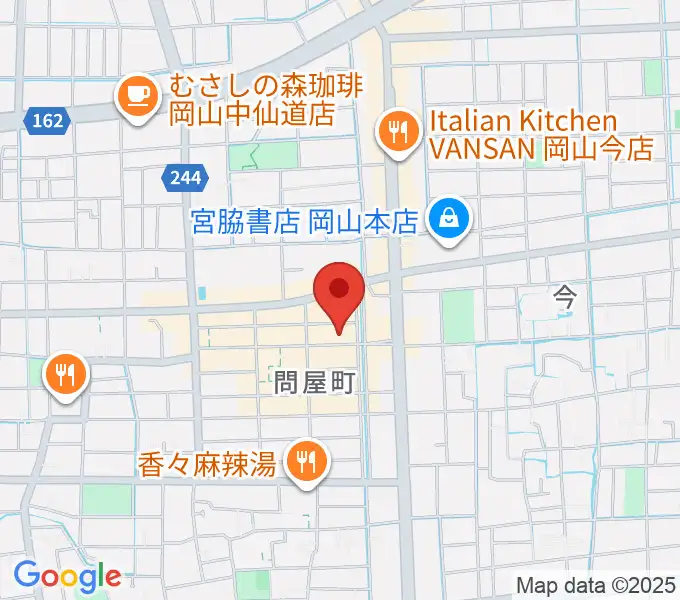 グレースハープ岡山店の地図