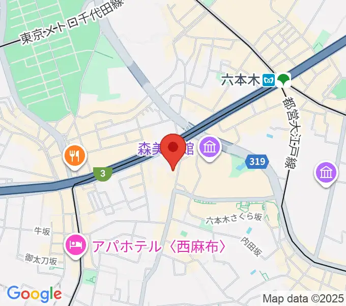 六本木Basecampの地図