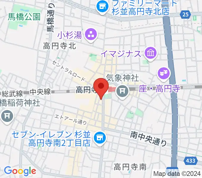 高円寺AG22の地図