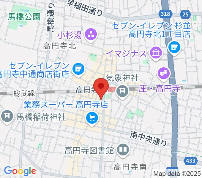 高円寺AG22の地図