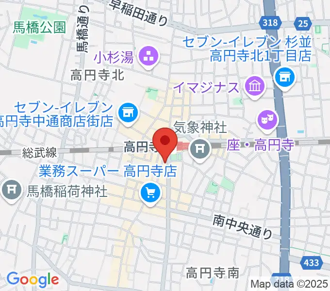 高円寺AG22の地図