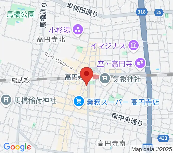 高円寺AG22の地図