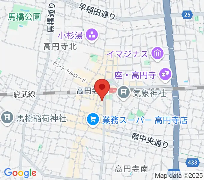 高円寺AG22の地図