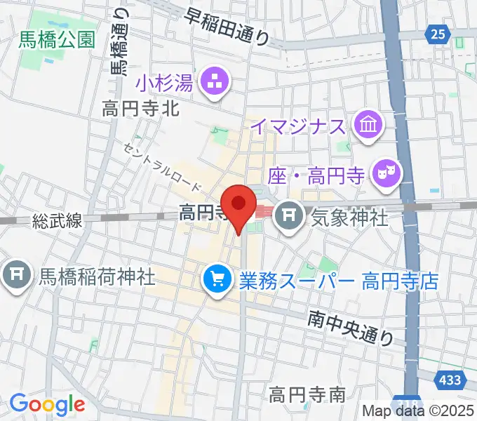 高円寺AG22の地図
