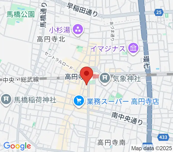 高円寺AG22の地図