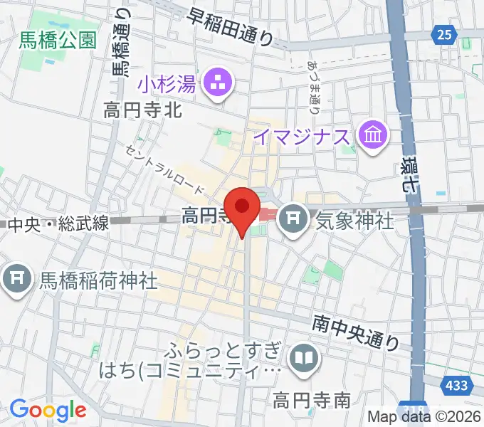 高円寺AG22の地図