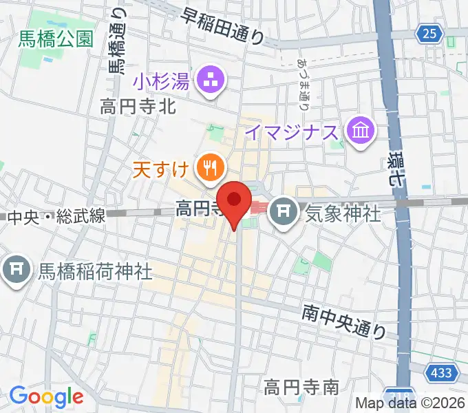 高円寺AG22の地図