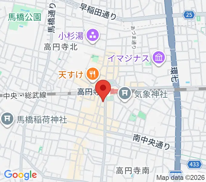 高円寺AG22の地図