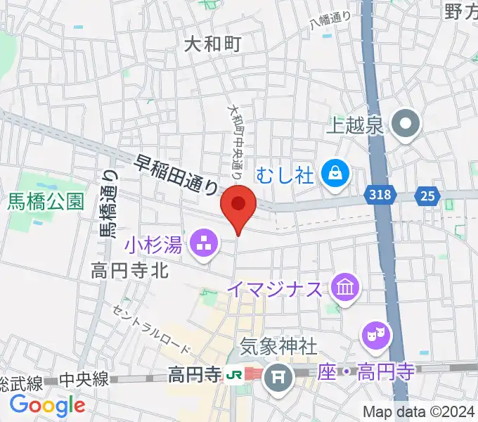 稲生座の地図