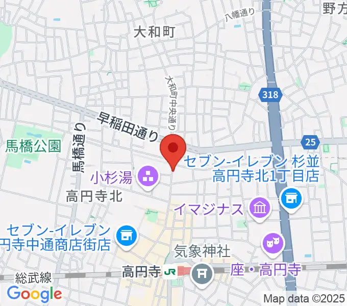 稲生座の地図
