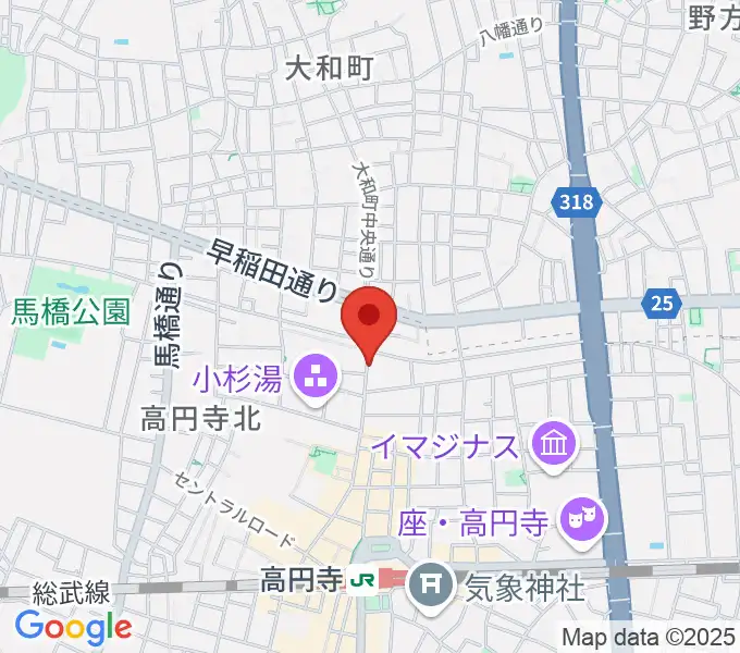 稲生座の地図