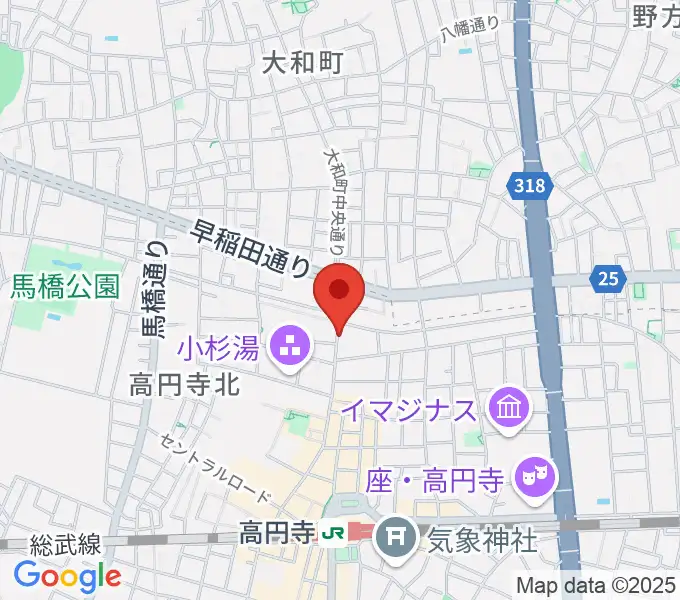 稲生座の地図