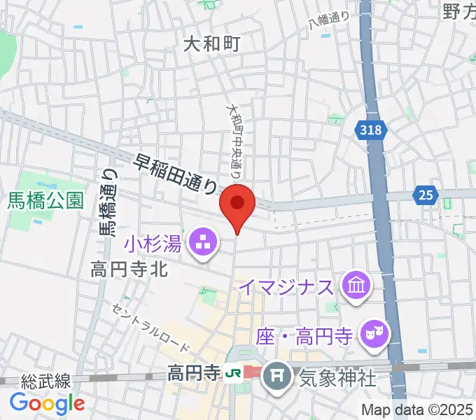 稲生座の地図