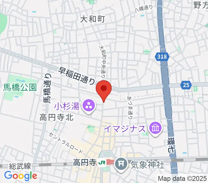 稲生座の地図