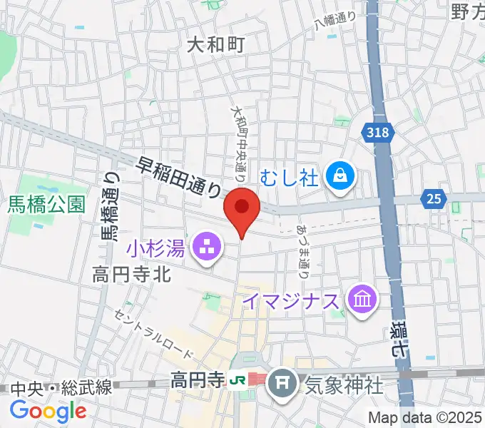 稲生座の地図