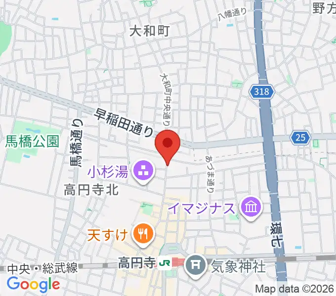 稲生座の地図