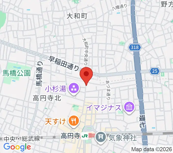 稲生座の地図