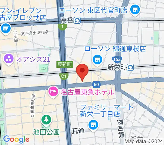 新栄RAD SEVENの地図