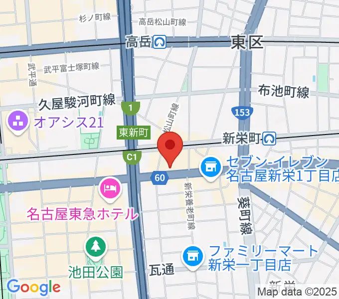 新栄RAD SEVENの地図