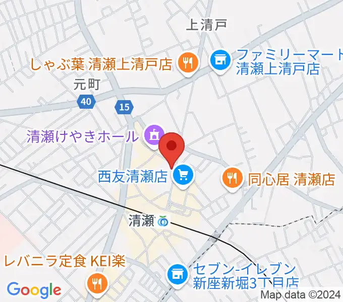 宮地楽器 清瀬センターの地図