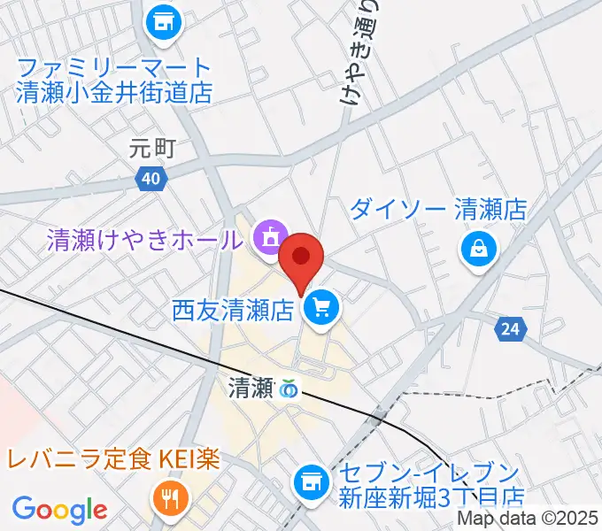 宮地楽器 清瀬センターの地図