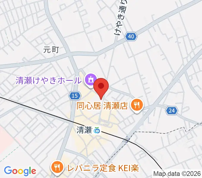 宮地楽器 清瀬センターの地図