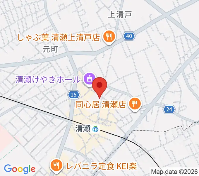 宮地楽器 清瀬センターの地図