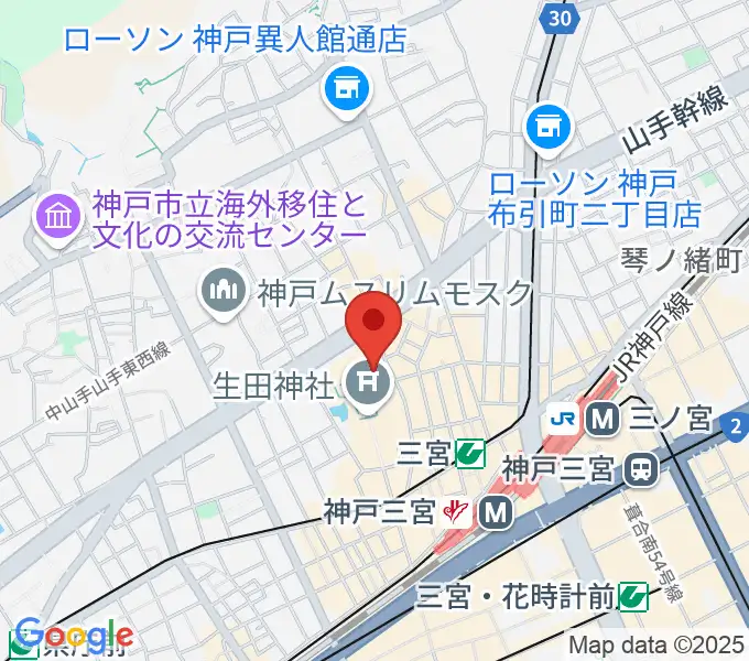 神戸ART HOUSEの地図