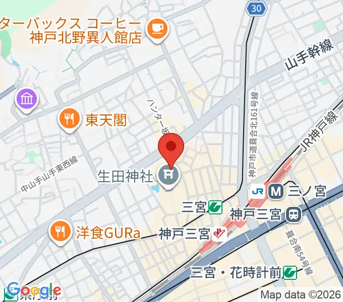 神戸ART HOUSEの地図