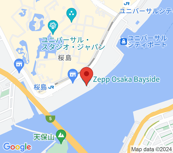 Zepp大阪ベイサイドの場所