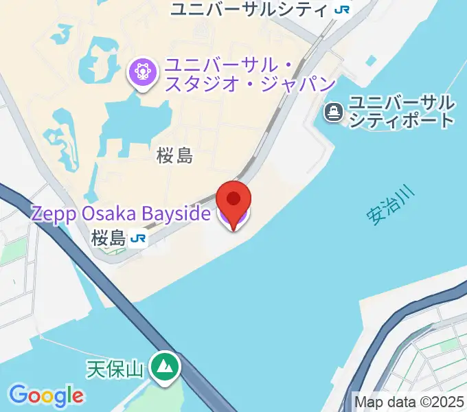 Zepp大阪ベイサイドの地図