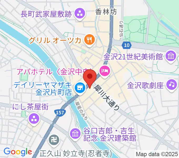 金沢エイトホールの地図