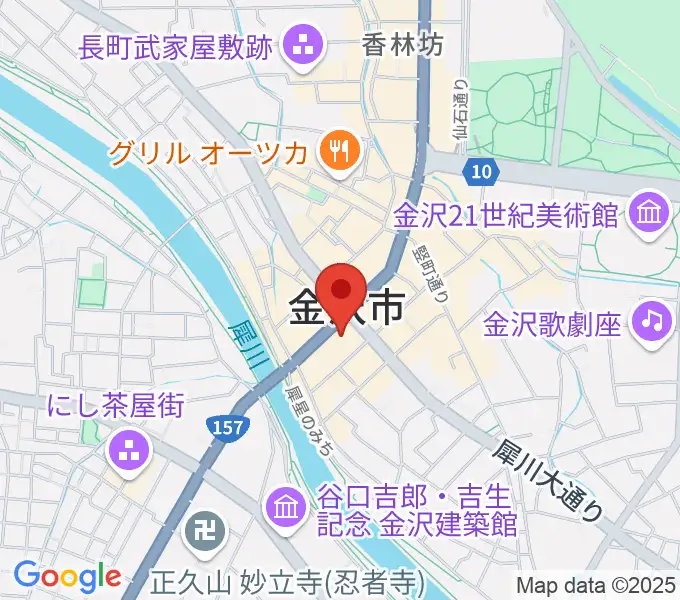 金沢エイトホールの地図