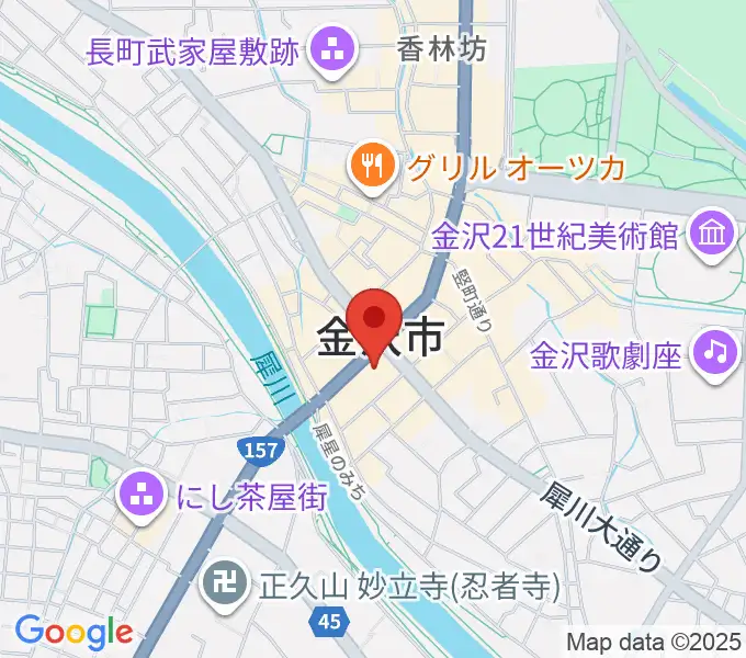 金沢エイトホールの地図