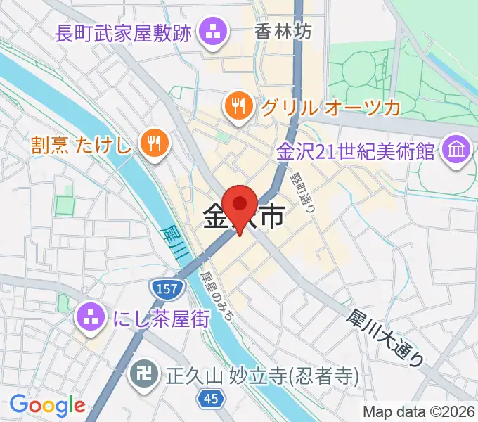 金沢エイトホールの地図