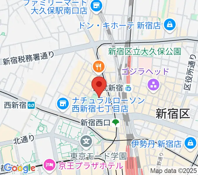 西新宿レゲエショップナットの地図