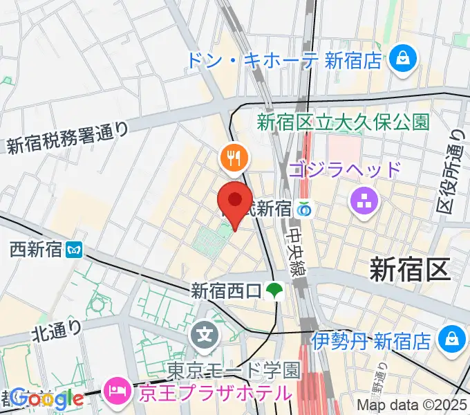 西新宿レゲエショップナットの地図