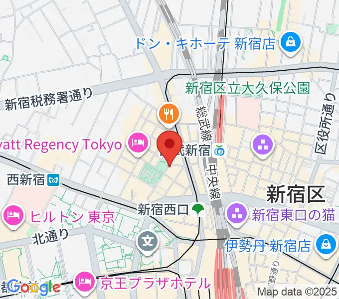 西新宿レゲエショップナットの地図
