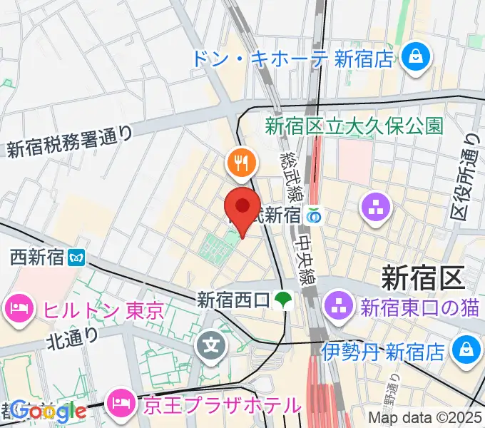 西新宿レゲエショップナットの地図