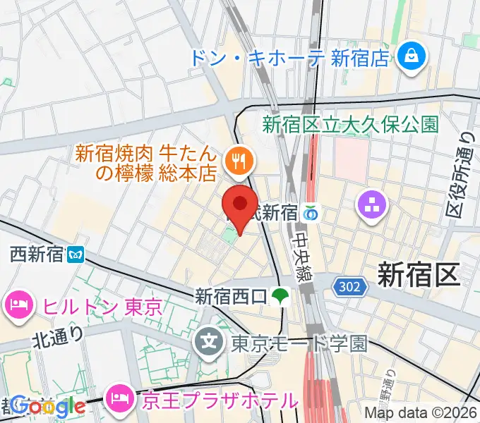 西新宿レゲエショップナットの地図