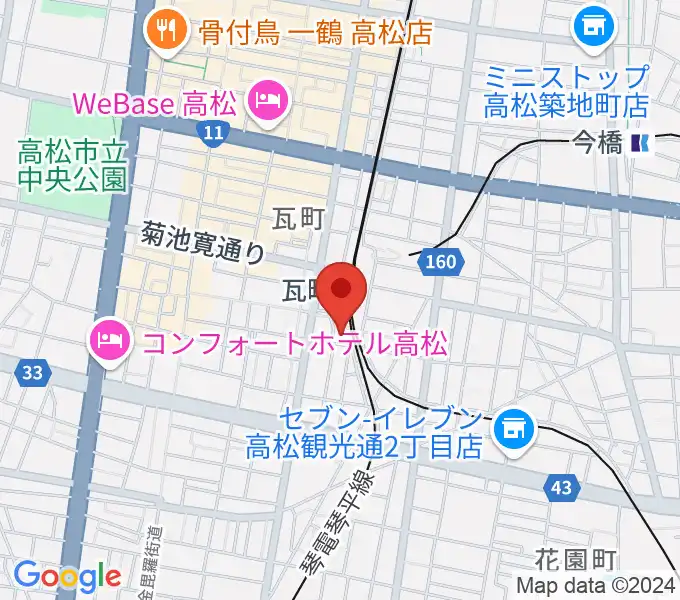 高松フェストハレの地図