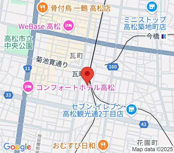 高松フェストハレの地図