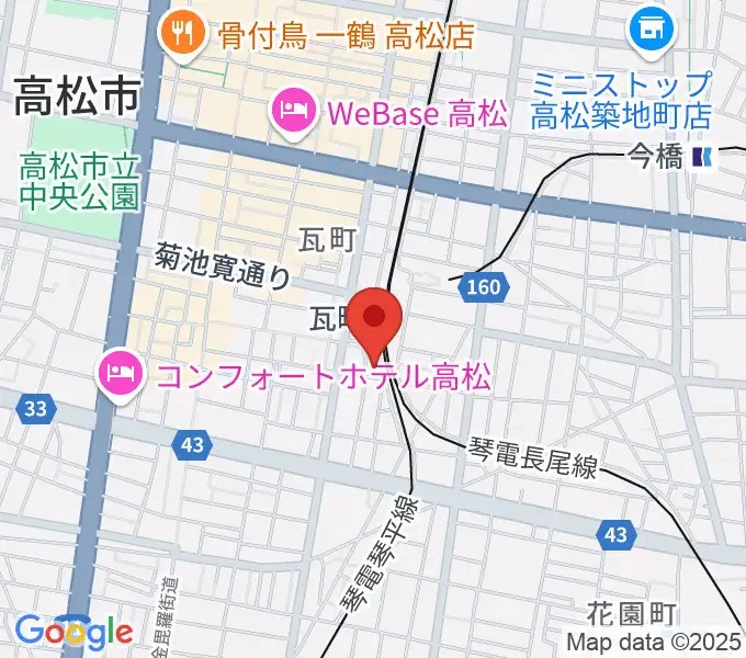 高松フェストハレの地図