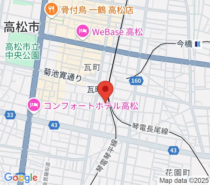 高松フェストハレの地図