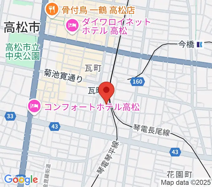 高松フェストハレの地図