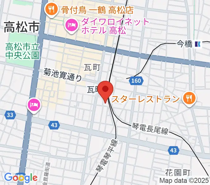 高松フェストハレの地図