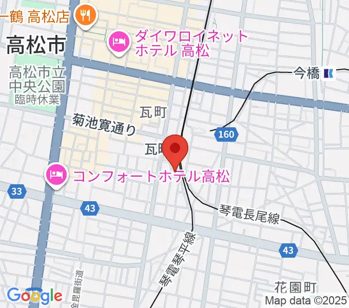 高松フェストハレの地図