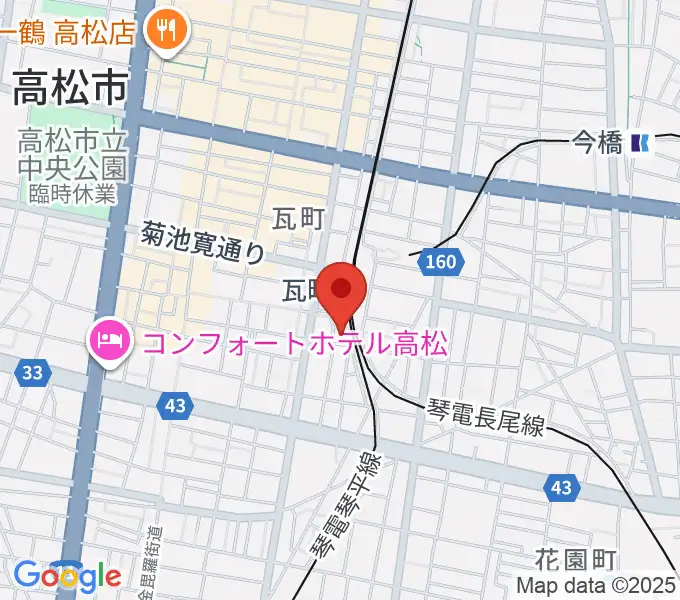 高松フェストハレの地図