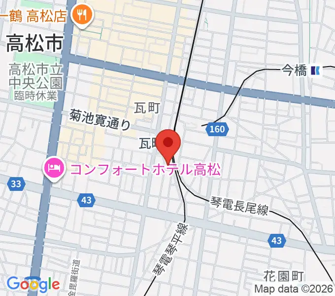 高松フェストハレの地図